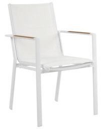 Beliani Set Of 6 Garden Chairs Busseto Metal White - thumbnail 4