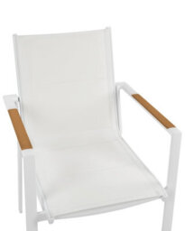 Beliani Set Of 6 Garden Chairs Busseto Metal White - thumbnail 7