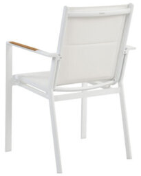 Beliani Set Of 6 Garden Chairs Busseto Metal White - thumbnail 6