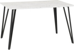 Seconique Marlow Dining Set White Marble With 4 Emerald Green Avery Velvet Chairs - thumbnail 8