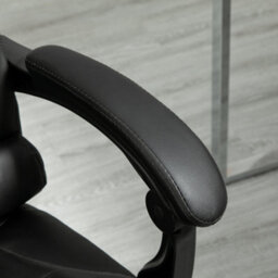 Homcom Executive Office Chair Pu Leather Swivel Chair With Footrest Black - thumbnail 8