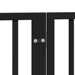 Walplus Black Dog Gate With Door Foldable 6 Panels 300 Cm Poplar Wood - thumbnail 9