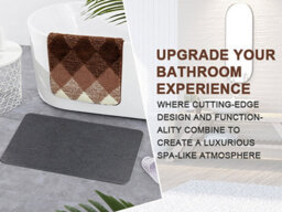 Fino Stone Stone Bath Mat Diatomaceous Earth Shower Mat Non-Slip Super Absorbent Diatomite Stone Mats For Bathroom Floor Quick-Drying - thumbnail 2