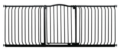 Bettacare Curved Top Dog Gate, 271Cm - 280Cm, Matt Black, Pressure Fit Pet Gate For Dog And Puppy, Pet And Dog Barrier - image 1