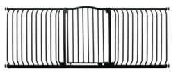 Bettacare Curved Top Dog Gate, 271Cm - 280Cm, Matt Black, Pressure Fit Pet Gate For Dog And Puppy, Pet And Dog Barrier - thumbnail 1