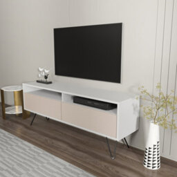Decorotika Flay Modern Tv Stand Tv Unit For Tvs Up To 65 Inch White&beige - thumbnail 3