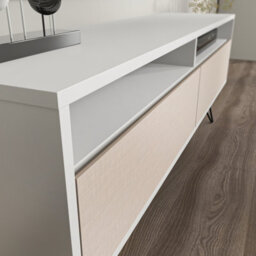 Decorotika Flay Modern Tv Stand Tv Unit For Tvs Up To 65 Inch White&beige - thumbnail 5