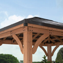 Backyard Discovery Barrington Cedar Wood Outdoor Patio Gazebo With Powerport 3M X 3M (10Ft X 10Ft) - thumbnail 5