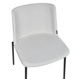 Beliani Set Of 2 Dining Chairs Esbon Fabric Light Grey - thumbnail 6