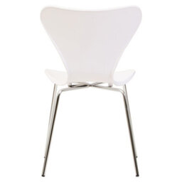 Orsina Laila Dining Chair With White Seat And Silver Chrome Legs - thumbnail 2
