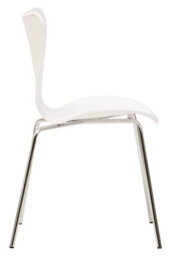 Orsina Laila Dining Chair With White Seat And Silver Chrome Legs - thumbnail 3