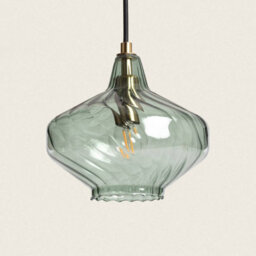 Edit Blas Glass Ceiling Pendant Light Olive Green - thumbnail 2