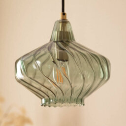 Edit Blas Glass Ceiling Pendant Light Olive Green - thumbnail 3