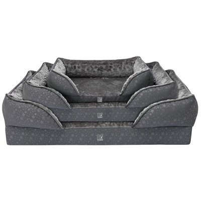 Orthopaedic Pet Bed With Bamboo & Charcoal Infused Memory Foam - Dog Or Cat Crate Mattress - Small, H20 X W41 X D61Cm