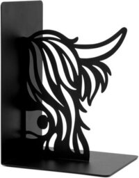 CKB Ltd Set Of 2 Highland Cow Bookends, Cute 3D Book Ends For Shelves Black - thumbnail 4