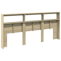 Berkfield Headboard Cabinet With Led Sonoma Oak 220X17X102 Cm - thumbnail 8