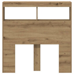 Walplus Headboard Cabinet With Led Artisan Oak 100X17X102 Cm - thumbnail 7
