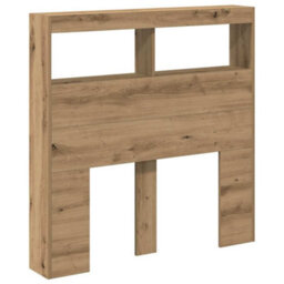Walplus Headboard Cabinet With Led Artisan Oak 100X17X102 Cm - thumbnail 6