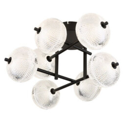 Luminosa Lighting Luminosa Aida Multi Arm Semi Flush Ceiling Lamp Matt Black Led 3000-4500K - thumbnail 1