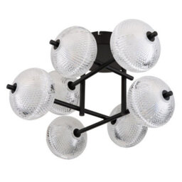 Luminosa Lighting Luminosa Aida Multi Arm Semi Flush Ceiling Lamp Matt Black Led 3000-4500K - thumbnail 2