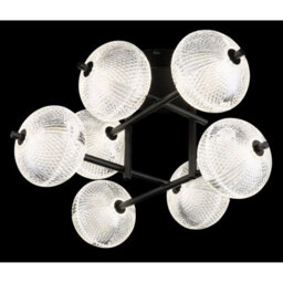 Luminosa Lighting Luminosa Aida Multi Arm Semi Flush Ceiling Lamp Matt Black Led 3000-4500K - thumbnail 3
