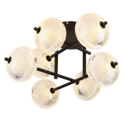 Luminosa Lighting Luminosa Aida Multi Arm Semi Flush Ceiling Lamp Matt Black Led 3000-4500K - thumbnail 4