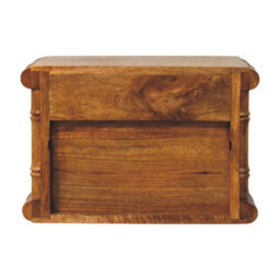 Artisan Furniture Solid Wood Bamboo Open Bedside In Amber Oak Finish, 1 Drawer With Open Shelf, Brown - thumbnail 8