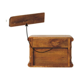 Artisan Furniture Solid Wood Bamboo Open Bedside In Amber Oak Finish, 1 Drawer With Open Shelf, Brown - thumbnail 9