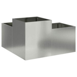Berkfield Garden Planter Silver 100 X 100 X 48 Cm Galvanised Steel - thumbnail 5