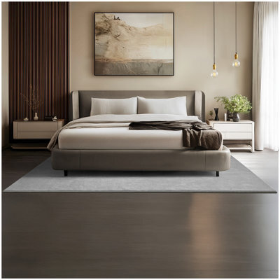 Tectake Rug Zonelle Short Pile And Ultra-Soft Carpet In Rectangular Or Round Design 160 X 230 Cm - Grey - image 1