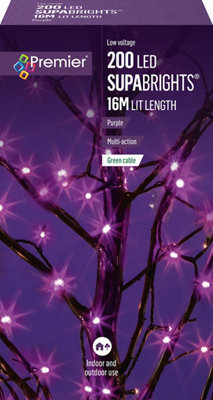 Supabrights String Purple 200 Led Indoor & Outdoor String Lights