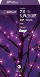 Supabrights String Purple 200 Led Indoor & Outdoor String Lights