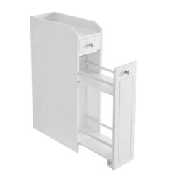Vasagle Small Bathroom Cabinet, Slim Bathroom Storage Unit, Bathroom Organiser, Freestanding Toilet Paper Storage Cabinet - thumbnail 8