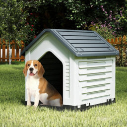 Puppy Cage Kennel Plastic Dog House With Metal Lockable Door - thumbnail 4