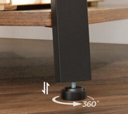 Modcraft Industrial Coat Rack With Hooks And 3-Tier Storage Shelves - Black & Rustic Brown - thumbnail 5