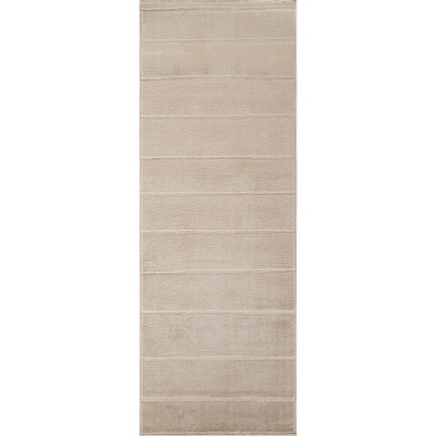 Livabliss Our Pnw Home Cascade-Modern Beige Brown Graphic High Pile Living Dining Bedroom Rug 80 X 220 Cm Easy Care, Non Shedding - image 1