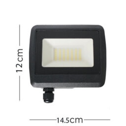 Valuelights Led 30W Ip65 Black Outdoor Garden Flood Wall Light In Cool White - thumbnail 6