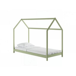 Arte Wooden Single House Bed Lucky Olive - Earthy Olive House-Shaped Bed With Slats For Nature-Inspired Bedrooms - thumbnail 1
