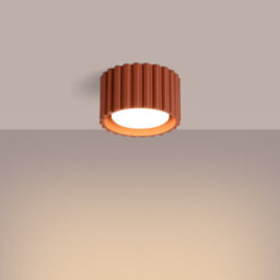 Sollux Lighting Aura Aluminum Red Ochre 1 Lights Minimalist Ceiling Light - thumbnail 3
