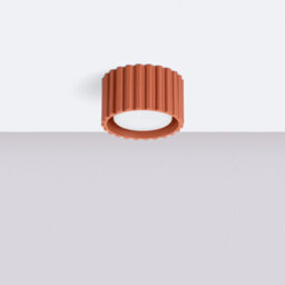 Sollux Lighting Aura Aluminum Red Ochre 1 Lights Minimalist Ceiling Light - thumbnail 2