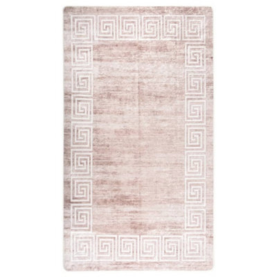 Berkfield Rug Washable 190X300 Cm Beige Anti Slip