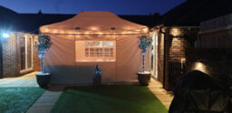 All Seasons Gazebos 3X4.5 Full Waterproof Pop Up Gazebo With 4 Lightweight Side Panels And Accessories Beige - thumbnail 2