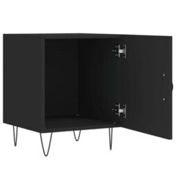Berkfield Bedside Cabinets 2 Pcs Black 40X40X50 Cm Engineered Wood - thumbnail 8