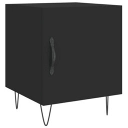 Berkfield Bedside Cabinets 2 Pcs Black 40X40X50 Cm Engineered Wood - thumbnail 5