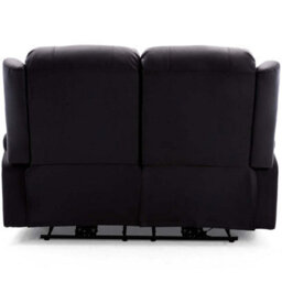 More4Homes Caesar Electric High Back Luxury Bond Grade Leather Recliner 2 Seater Sofa (Black) - thumbnail 6