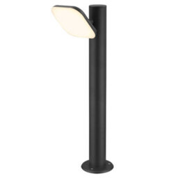 Long Life Lamps Company Adjustable 12W Led Bollard Outdoor Garden Light Stainless Steel Black Finish Warm White Zlc355Bww