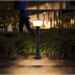 Long Life Lamps Company Adjustable 12W Led Bollard Outdoor Garden Light Stainless Steel Black Finish Warm White Zlc355Bww - thumbnail 8