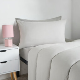 OHS Coverless 10.5 Tog Duvet & Pillowcase, Blush/grey - Single - thumbnail 5