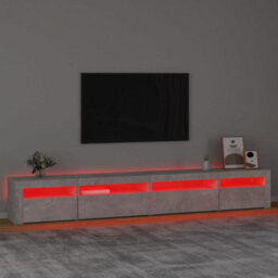 Walplus Tv Cabinet With Led Lights Concrete Grey 270X35X40 Cm - thumbnail 5