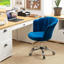 Adjustable Vanity Chair Upholstered Velvet Arm Chair - thumbnail 3